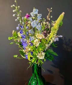 Blauw/wit plukboeket